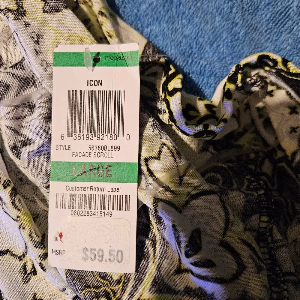 INC International Concepts top with fringe at the hem. Size Large - Picture 8 of 9